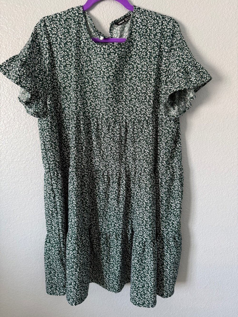 SHEIN Flowy Green Dress